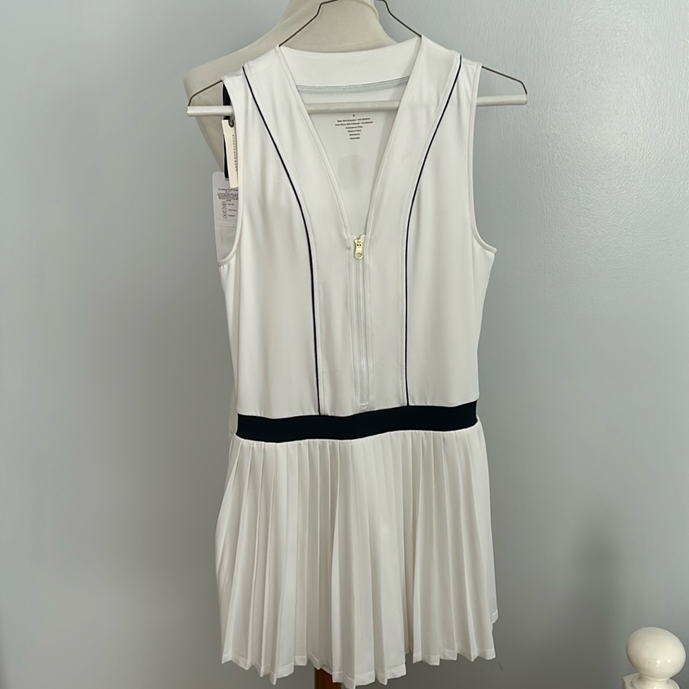VARLEY navy white Downing court tennis dress 31.5” from Anthropologie S $139